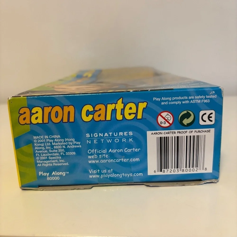 Play Along 2001 Collectible Aaron Carter Barbie Doll Action Figure New in Box